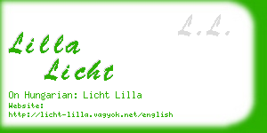lilla licht business card